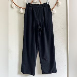 Jones New York wool high waisted black trousers